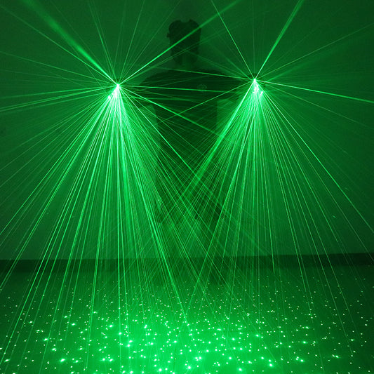 2 in 1 Red Green Blue Laser Gloves LED Laser Multi-ray Gloves Laser Man DJ Singer Robot Stage Party Performance Supplies