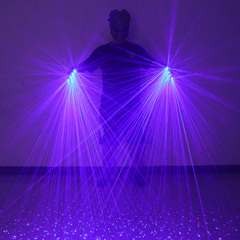 2 in 1 Red Green Blue Laser Gloves LED Laser Multi-ray Gloves Laser Man DJ Singer Robot Stage Party Performance Supplies