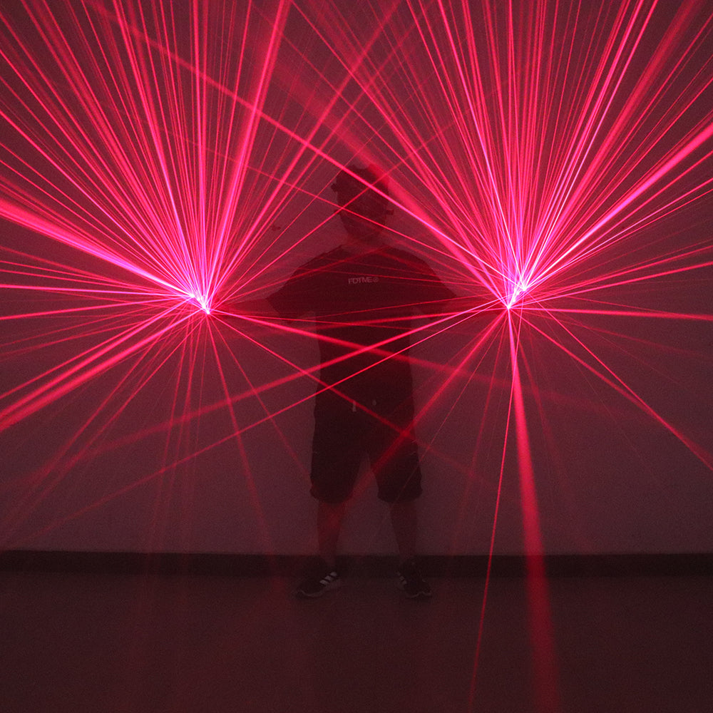 2 in 1 Red Laser Gloves Bar Nightclubs Stage Performances Laser Props LED Robot Laser Multi Beams Glasses Gloves Accessories