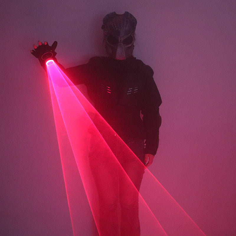 650nm Vortex Laser Gloves Red Handheld Laser Cannon Light Up Rotating Gloves CO2 Gun Atmosphere Props