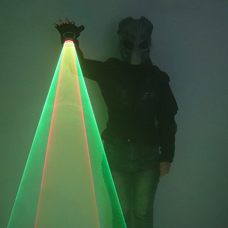 Green Red Laser Vortex Gloves Auto Rotating Vortex Laser Glove Palm Gyroscope Gloves Light Up Birthday Party Laser Show