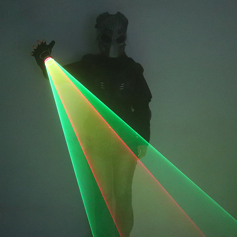 Green Red Laser Vortex Gloves Auto Rotating Vortex Laser Glove Palm Gyroscope Gloves Light Up Birthday Party Laser Show