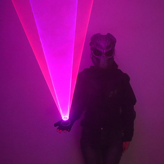 Blue Red Laser Gloves Multicolour DJ Tunnel Effect Auto Rotating Vortex Laser Glove Light Pub Party Laser Show