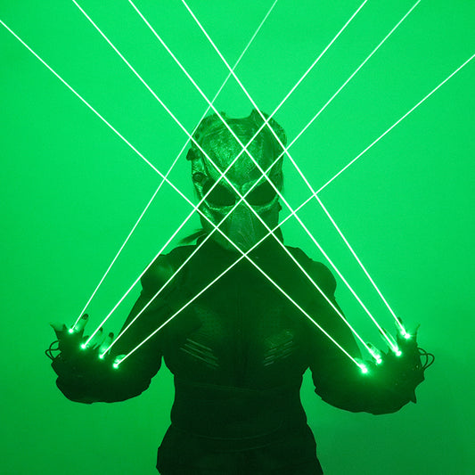 Green Laser Gloves Laser Beam Flash Finger,Nightclub Bar Party Dance Singer Props DJ Mechanical Gloves LED Light