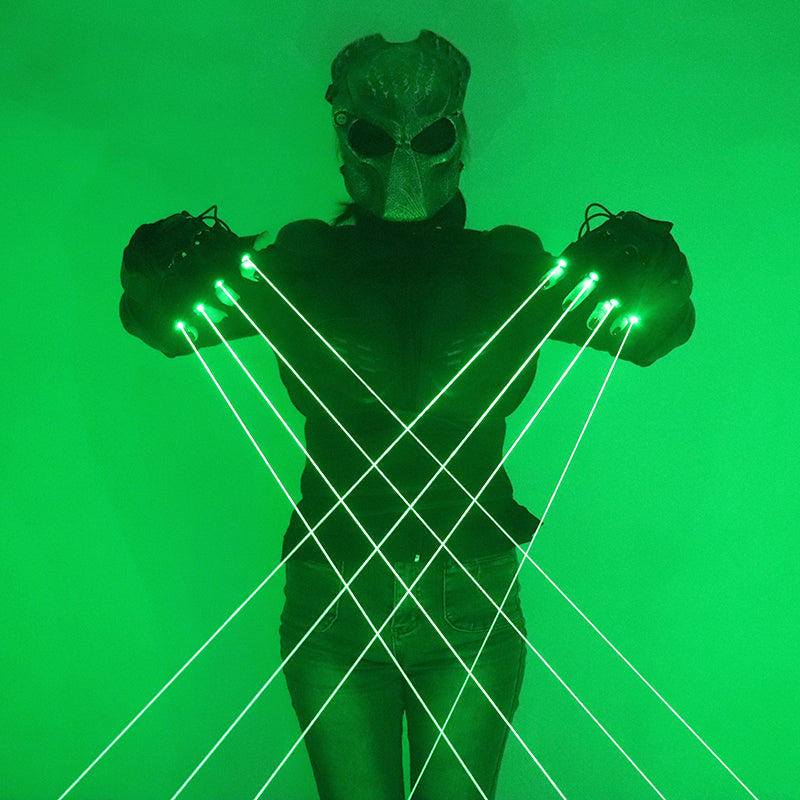 Green Laser Gloves Laser Beam Flash Finger,Nightclub Bar Party Dance Singer Props DJ Mechanical Gloves LED Light