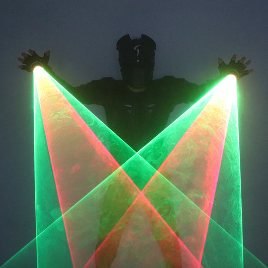 Green Red Laser Vortex Gloves Auto Rotating Vortex Laser Glove Palm Gyroscope Gloves Light Up Birthday Party Laser Show