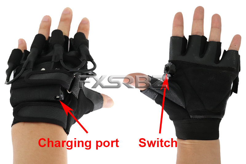 Green Laser Gloves Laser Beam Flash Finger,Nightclub Bar Party Dance Singer Props DJ Mechanical Gloves LED Light