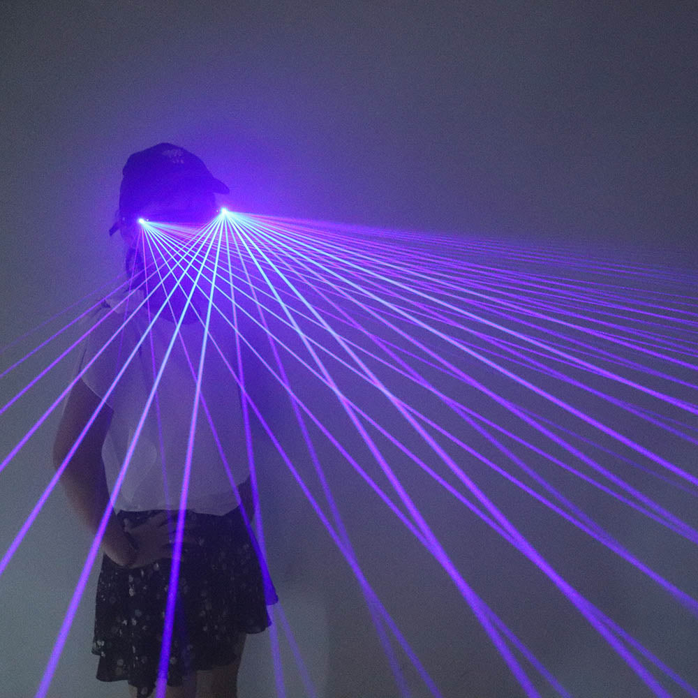 Green LED Laser Glasses Multi Beams Laser Glasses Gloves DJ Club Party Stage LED Luminous Costumes Show