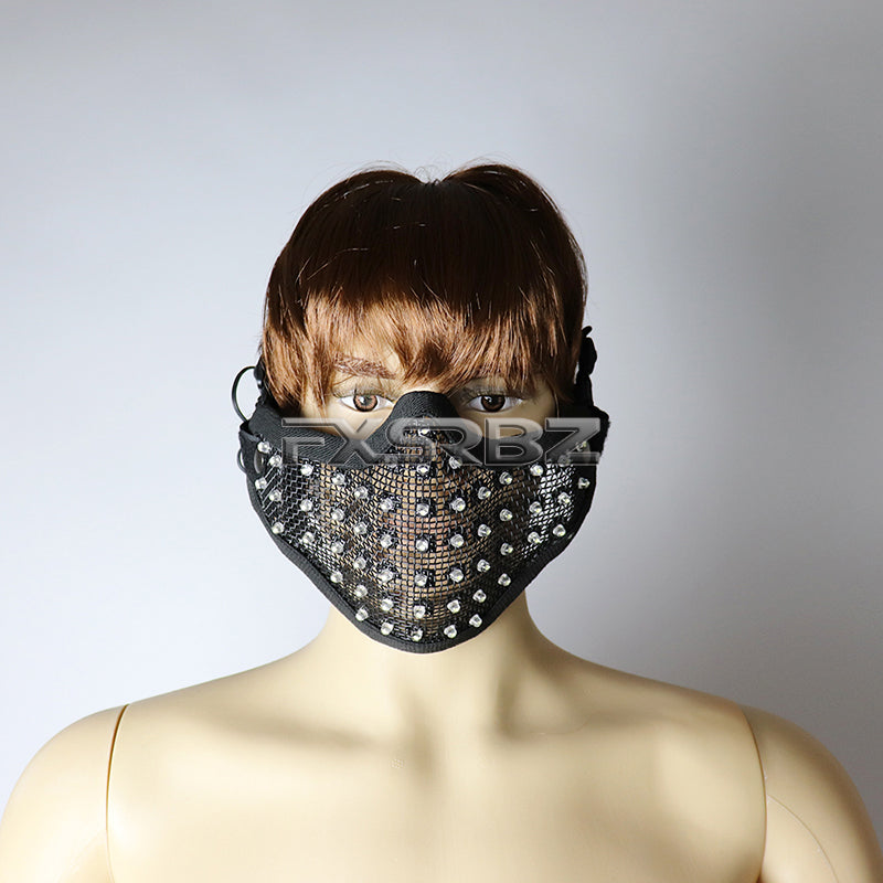 New LED Mask White Luminous Mask Halloween Performance Flashing Mask Bar Nightclub Stage Show Glowing Props
