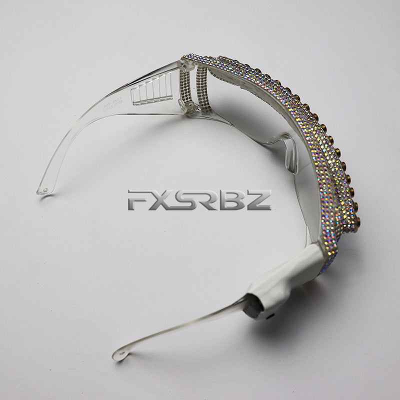 650nm Red Laser Glasses 18pcs Line Laser X Men Police Glasses For LED Luminous Robot Halloween Bar Stage Party Show Props