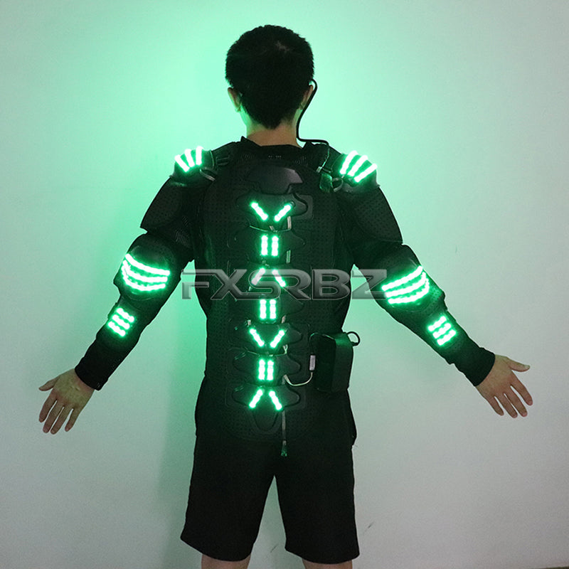 LED Armor Costume RGB Luminous Robot Suit LED Light Up Clothing Stage Performance Jackets Clothes