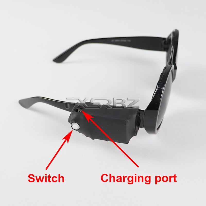 New LED Glasses Rainbow Neon Light Glasses USB Port Rezz Luminous Goggles Carnival EDM Show Lighting Props