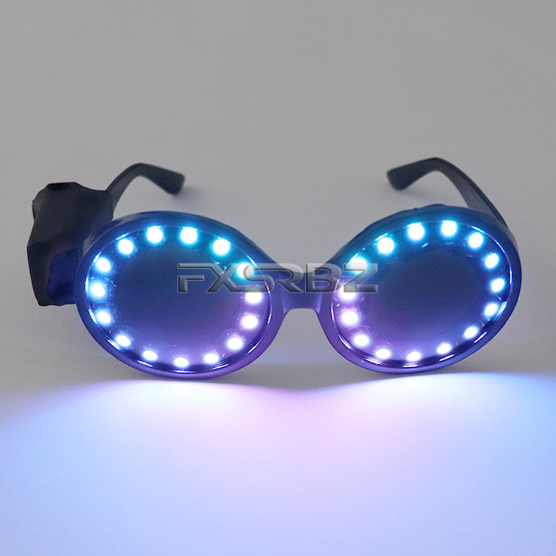 New LED Glasses Rainbow Neon Light Glasses USB Port Rezz Luminous Goggles Carnival EDM Show Lighting Props