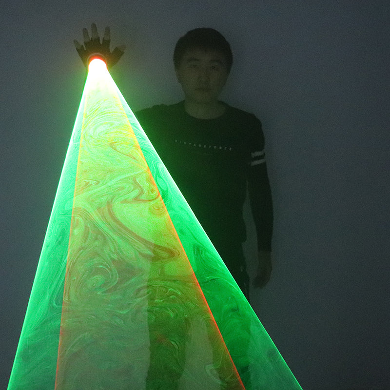 Green Red Laser Vortex Gloves Auto Rotating Vortex Laser Glove Palm Gyroscope Gloves Light Up Birthday Party Laser Show