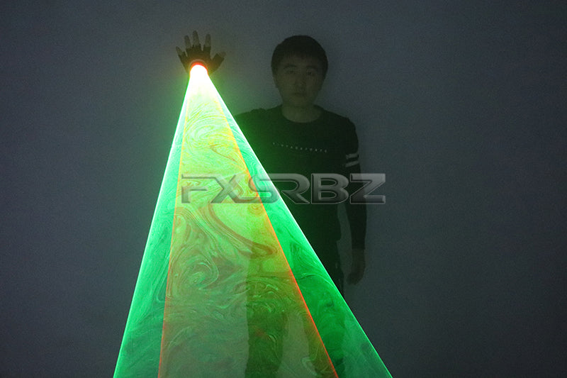 Green Red Laser Vortex Gloves Auto Rotating Vortex Laser Glove Palm Gyroscope Gloves Light Up Birthday Party Laser Show