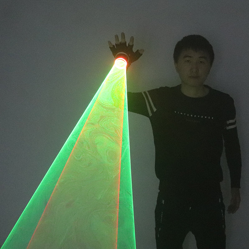 Green Red Laser Vortex Gloves Auto Rotating Vortex Laser Glove Palm Gyroscope Gloves Light Up Birthday Party Laser Show