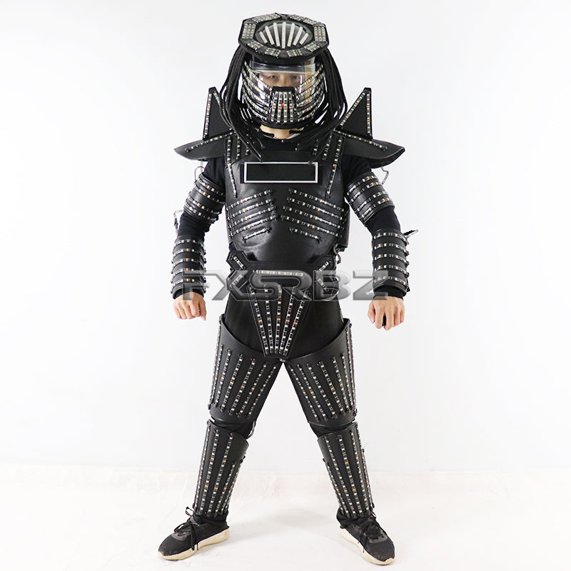 LED Robot Suit Costume Stage Dance RGB Luminous Armor Nightclub Bar Light Show Mechanical Dance LED Clothes jacket