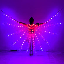 Load image into Gallery viewer, Women LED Isis Wings Remote Control Belly Dance Light Up Wings Butterfly Party Club Wear Flash Halloween Flexible Sticks
