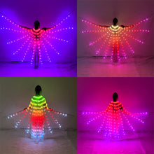 Load image into Gallery viewer, Women LED Isis Wings Remote Control Belly Dance Light Up Wings Butterfly Party Club Wear Flash Halloween Flexible Sticks
