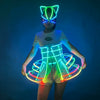 Full color LED cage costume short skirt headband