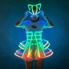 Full color LED cage costume short skirt headband