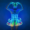 Full color LED cage costume short skirt headband