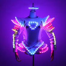Load image into Gallery viewer, Full Color LED Costume Light Up Luminous Clothes Ballet Tutu LED Dress Women Ballroom Dance Party Glowing Clothing
