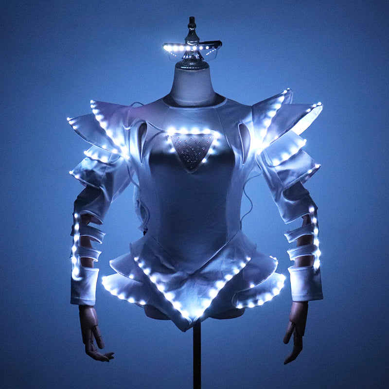 Led Dresses Full Color LED Costume Light Up Luminous Clothes Ballet Tutu LED Dress ...