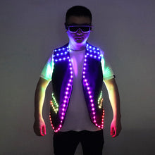 Load image into Gallery viewer, Colorful LED Luminous Vest Bar Clothing Jacket DJ Singer Dancer Performer Stage Waiter Clothes Glowing costume
