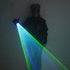 New Blue Green Laser Gloves DJ Tunnel Effect Auto Rotating Vortex Laser Glove Multicolour LED Luminous Costumes Accessories