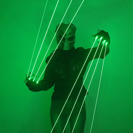 Green Laser Gloves Laser Beam Flash Finger,Nightclub Bar Party Dance Singer Props DJ Mechanical Gloves LED Light