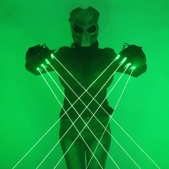 Green Laser Gloves Laser Beam Flash Finger,Nightclub Bar Party Dance Singer Props DJ Mechanical Gloves LED Light