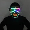 Full Color LED Luminous Mask Goggles Cosplay Party Halloween Birthday Bar Props Gothic Anti-Fog Men and Women Glowing Mask