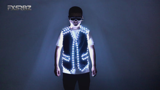 Colorful LED Luminous Vest Bar Clothing Jacket DJ Singer Dancer Performer Stage Waiter Clothes Glowing costume
