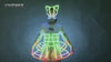 Full color LED cage costume short skirt headband