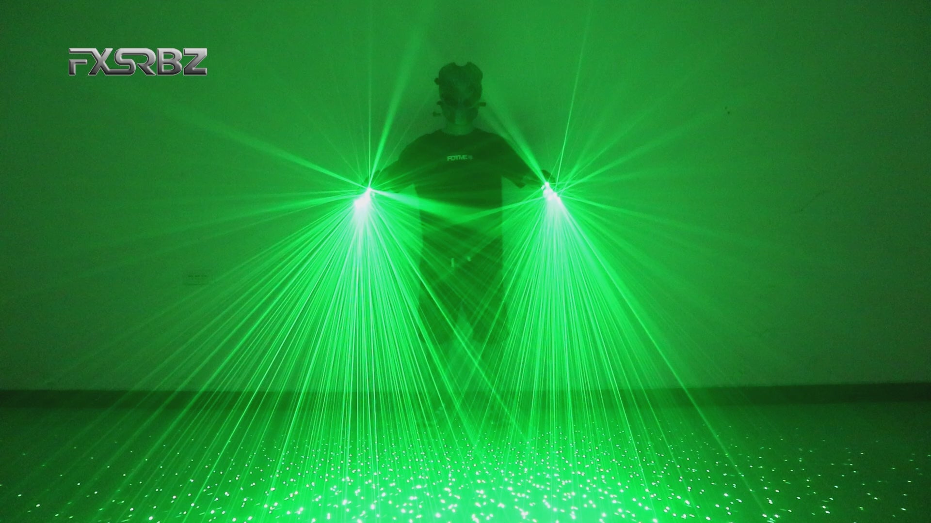 2 in 1 Green Laser Gloves DJ Singer Bar Nightclub Laser Show Props LED Robot Mechanical Multi-ray Gloves