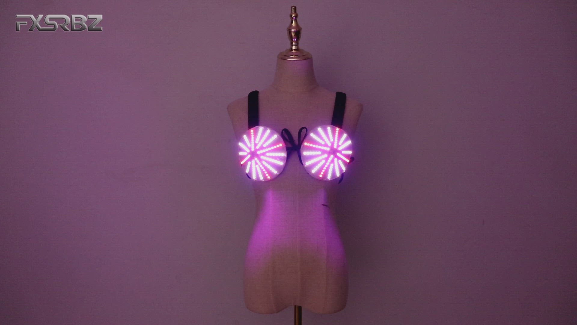 Pixel LED Bra Discolored Sexy Underwear Party Dress Belly Dance