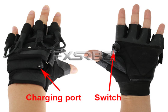 Green Laser Gloves Laser Beam Flash Finger,Nightclub Bar Party Dance Singer Props DJ Mechanical Gloves LED Light