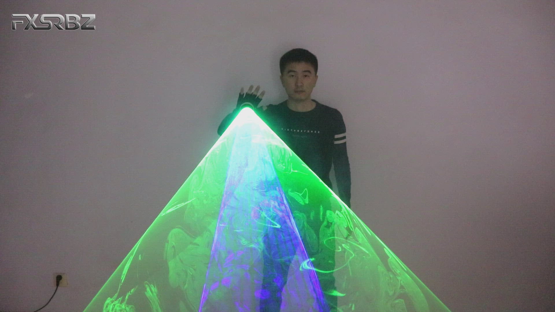 Blue Green Laser Gloves DJ Tunnel Effect Auto Rotating Vortex Laser Glove Multicolour LED Luminous Costumes Accessories