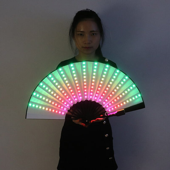 Full Color LED Fan Stage Performance Dancing Lights Fans Over 350 Modes Microlights Infinite Colors Rave Party Gifts