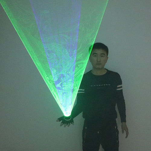 Blue Green Laser Gloves DJ Tunnel Effect Auto Rotating Vortex Laser Glove Multicolour LED Luminous Costumes Accessories