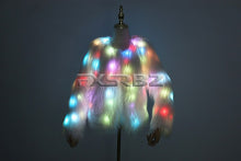 Load image into Gallery viewer, LED Coat Women Faux Fur Light Up Costumes Christmas Jacket Shiny Overcoat Winter Warm Party Club Outwear
