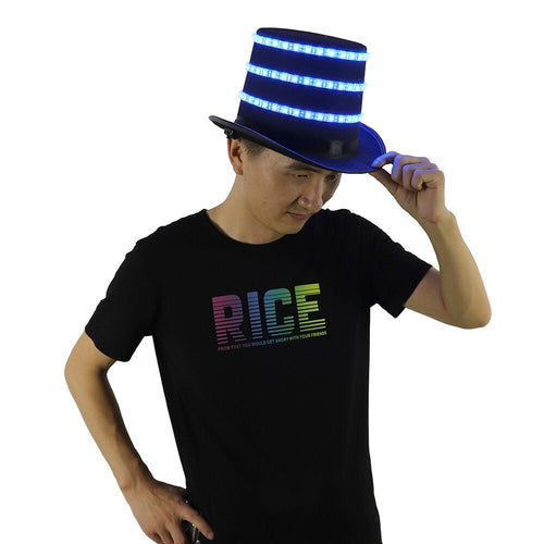 LED Hat Glowing Hat Magician Luminous Cap Fluorescent LED Costume Accessories DJ Singer Dance Performance Party Neon Props