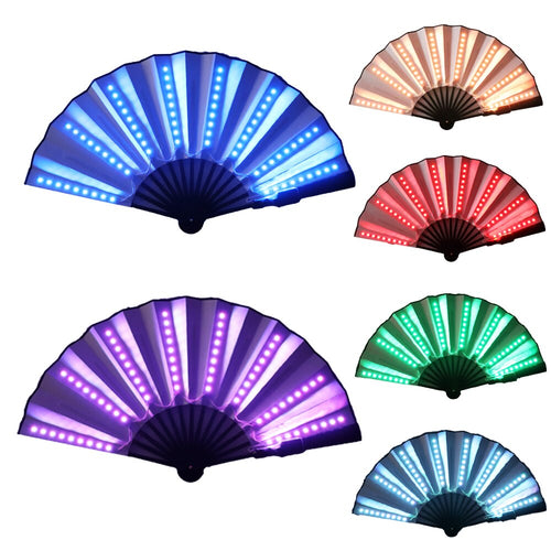 New LED Fan Stage Performance Dancing Lights Fans DJ Singer Bar Nightclub Show Props Halloween Birthday Party Gifts