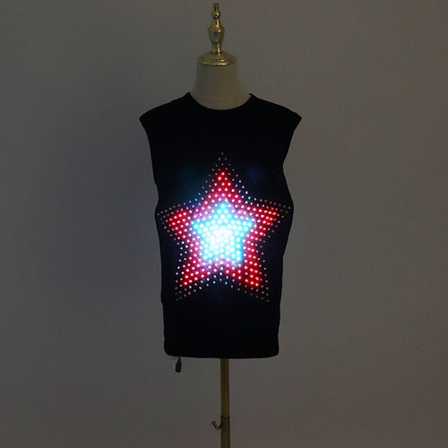 LED Costumes Luminous Star Shape Light Up Vest DJ Singer Dancer Performer Show Glowing Clothing Jacket