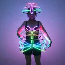 Load image into Gallery viewer, Pixel Smart LED Cage Costume Sexy Girl Light Up Ballet Dress Party Dancing Glowing Tutu Bra Lead Dancer Luminous Clothing Suits
