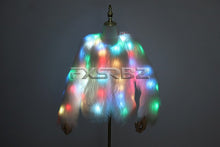 Load image into Gallery viewer, LED Coat Women Faux Fur Light Up Costumes Christmas Jacket Shiny Overcoat Winter Warm Party Club Outwear
