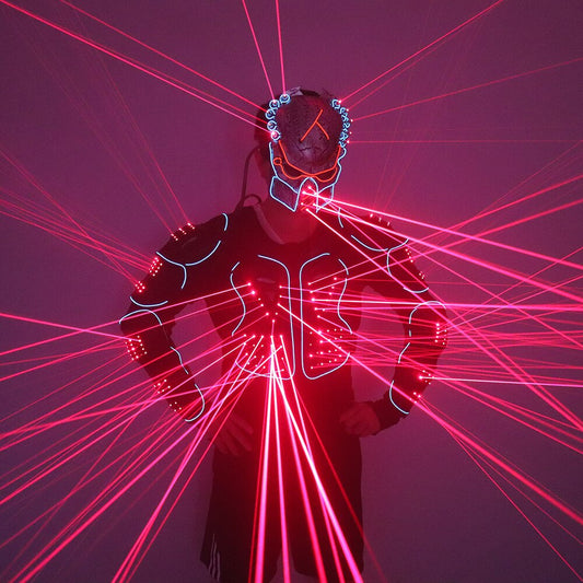 Laser Robot Suit 650nm Red Laser Armor Costumes Laser Man Stage Performance LED Clothes Laser Show Clothing
