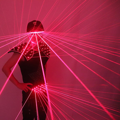 Red Laser Glasses Vest Belt Laser Man Stage Show Clothing DJ Singer Bar Nightclub Party Performance Laser Suit