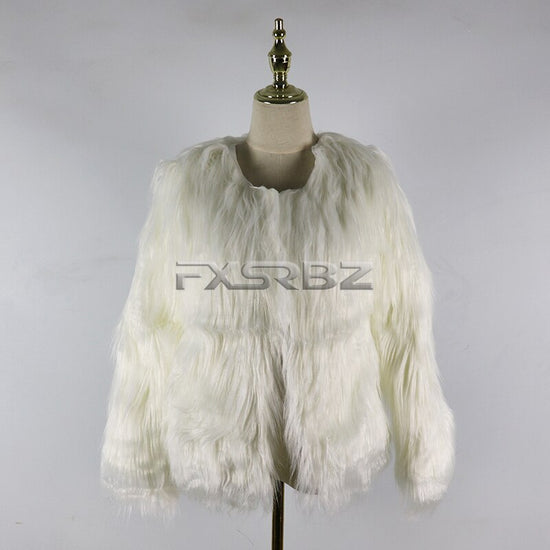 LED Coat Women Faux Fur Light Up Costumes Christmas Jacket Shiny Overcoat Winter Warm Party Club Outwear